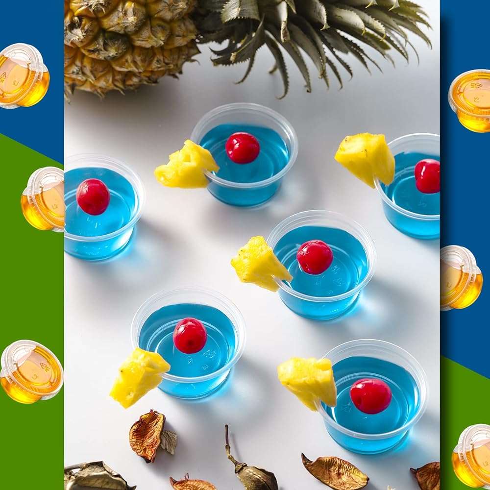 VITEVER 130 sets - 2 oz Jello Shot Cups, Small Plastic Containers with Lids, Airtight and Stackable Portion Cups, Salad Dressing Container, Dipping Sauce Cups, Condiment Cups - Image 5