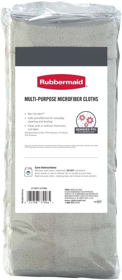 Rubbermaid Microfiber Cloth Towels 24 Pack 14"x14" Non-Scratch Reusable/Washable for Cleaning/Wiping/Polishing for Home/Kitchen/Car - Image 5
