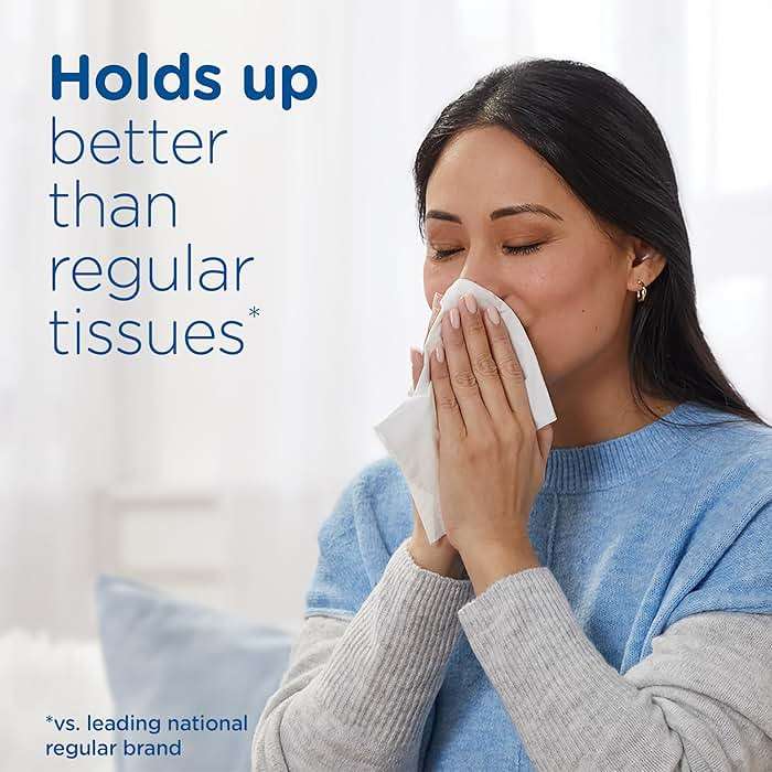 Puffs Facial Tissues Plus Lotion, 8 Family Rectangle Boxes, 124 Facial Tissues per Box, Allergies and Colds (Packaging May Vary) - Image 3