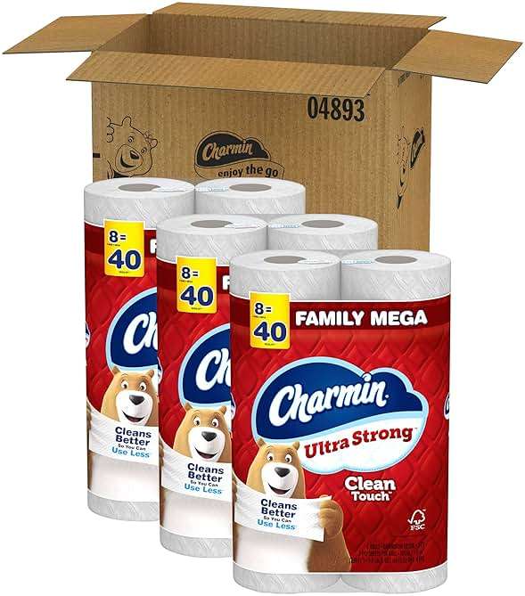 Charmin Ultra Strong Clean Touch Toilet Paper, 24 Family Mega Rolls = 120 Regular Rolls - Image 13