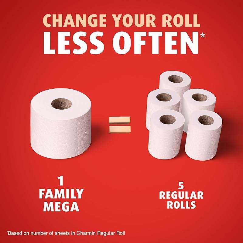 Charmin Ultra Strong Clean Touch Toilet Paper, 24 Family Mega Rolls = 120 Regular Rolls - Image 4