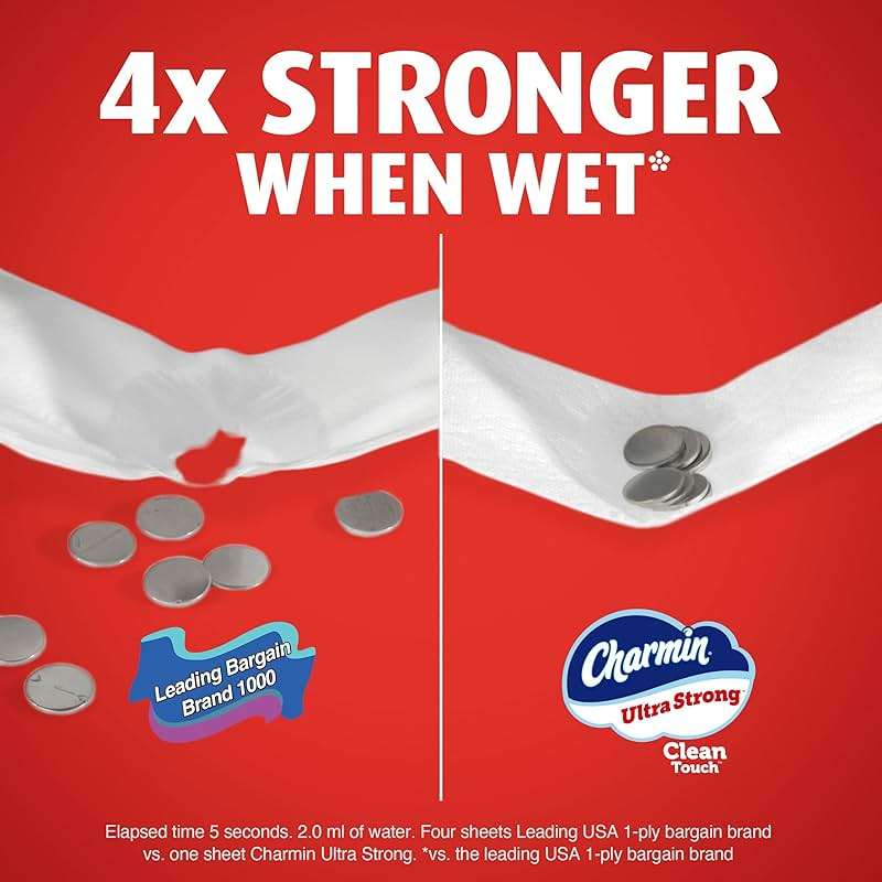Charmin Ultra Strong Clean Touch Toilet Paper, 24 Family Mega Rolls = 120 Regular Rolls - Image 5