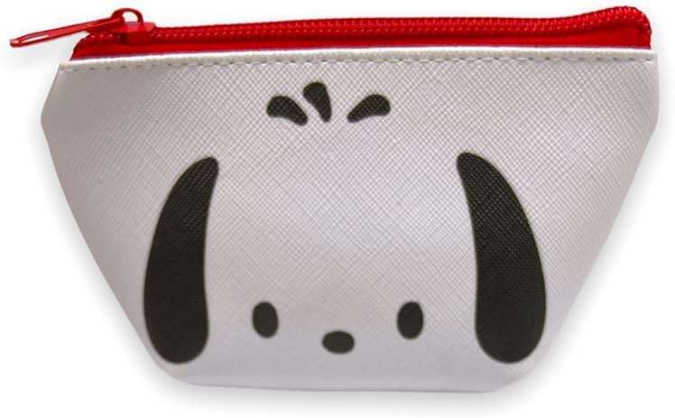 Sanrio Pochacco Face Boat Type Cosmetics Small Pouch Bag 4.3 in (W) × 3 in (H) × 2 in (D) - Image 1