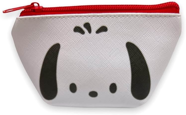 Sanrio Pochacco Face Boat Type Cosmetics Small Pouch Bag 4.3 in (W) × 3 in (H) × 2 in (D) - Product Image