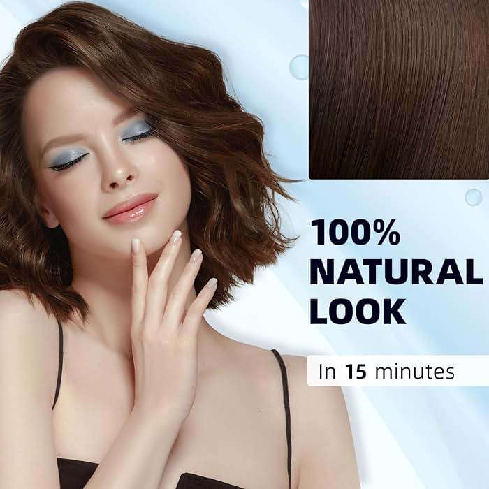 Ivnil Dark Brown Hair Dye Shampoo 3 in 1 Hair Color for Women/Men for Grey Coverage Champu Para Canas Mujer - Image 3