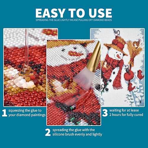 LANBEIDE 200ML Diamond Painting Sealer with Silicone Brush, Updated 5D Diamond Painting Glue Sealer Permanent Hold & Shine Effect Conserver for Diamond Painting and Jigsaw Puzzles (7 OZ) - Image 5