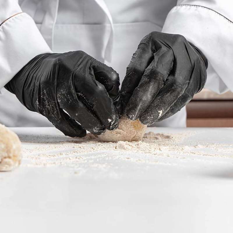 AGAG Nitrile Gloves Black Cooking Gloves 100PCs 5mil Ultra Strong Cleaning Gloves, Powder & Latex Free For Daily Use - Image 2