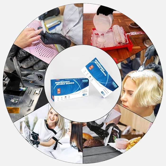 AGAG Nitrile Gloves Black Cooking Gloves 100PCs 5mil Ultra Strong Cleaning Gloves, Powder & Latex Free For Daily Use - Image 5