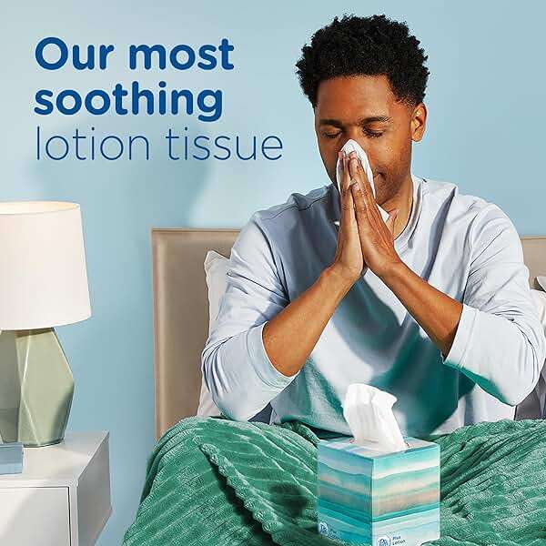 Puffs Facial Tissues Plus Lotion, 4 Mega Cube Boxes, 72 Facial Tissues per Box, Allergies and Colds (Packaging May Vary) - Image 3