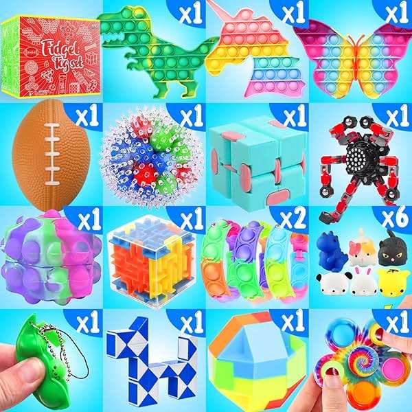 Fidget Toys, 120 Pack Party Favors for Kids 8-12 4-8, Sensory Toy for Autism Autistic Anxiety Children Boys Girls, Classroom Treasure Box Prizes Pinata Stocking Stuffers Gifts Carnival ADHD - Image 2