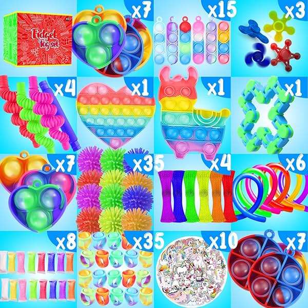 Fidget Toys, 120 Pack Party Favors for Kids 8-12 4-8, Sensory Toy for Autism Autistic Anxiety Children Boys Girls, Classroom Treasure Box Prizes Pinata Stocking Stuffers Gifts Carnival ADHD - Image 3