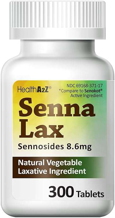 HealthA2Z® Senna Laxative | 300 Count | Sennosides 8.6mg | Natural Vegetable | Laxative Ingredients | Overnight Relief | Bowel Movement | Relief from Constipation - Image 1