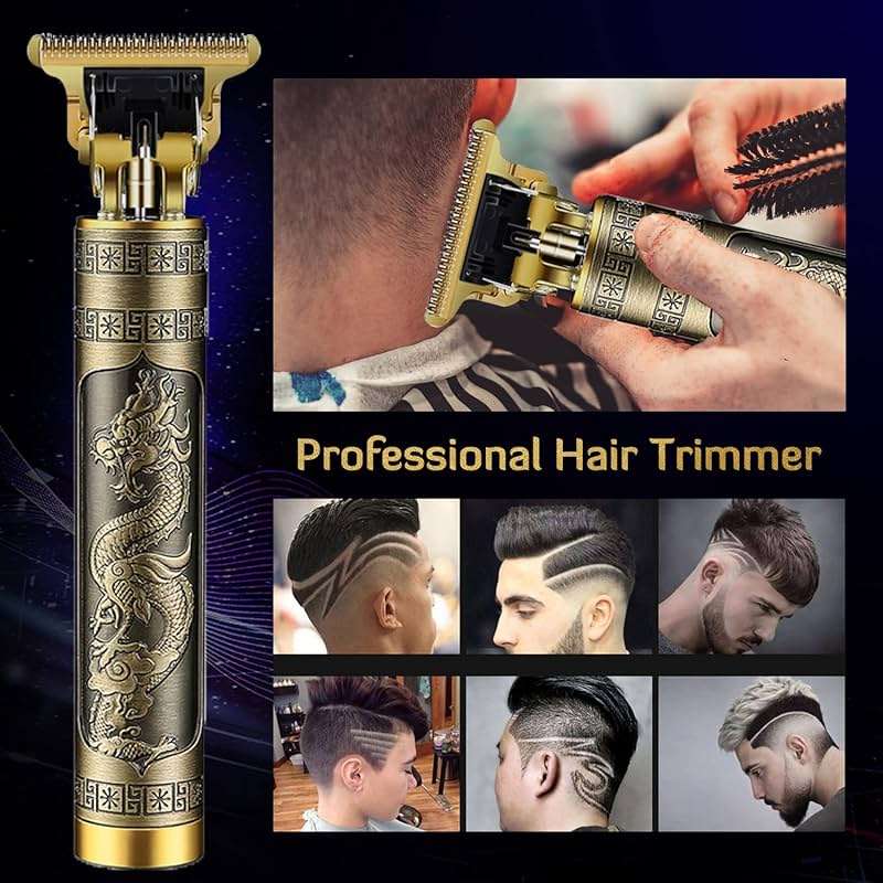 PXLISIE Professional Cordless Hair Trimmer, T-Blade Clippers for Men, Zero Gapped Rechargeable Beard Trimmer, Hair Cutting Kit With Guide Combs, Ear Spoon Tool Set - Image 2
