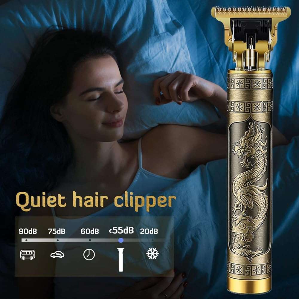 PXLISIE Professional Cordless Hair Trimmer, T-Blade Clippers for Men, Zero Gapped Rechargeable Beard Trimmer, Hair Cutting Kit With Guide Combs, Ear Spoon Tool Set - Image 7