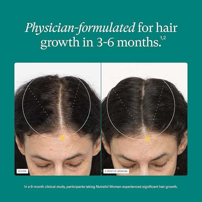Nutrafol Women's Hair Growth Supplements, Ages 18-44, Clinically Proven for Visibly Thicker and Stronger Hair in 3-6 Months, Dermatologist Recommended - 2 Month Supply, 2 Refill Pouches - Image 4