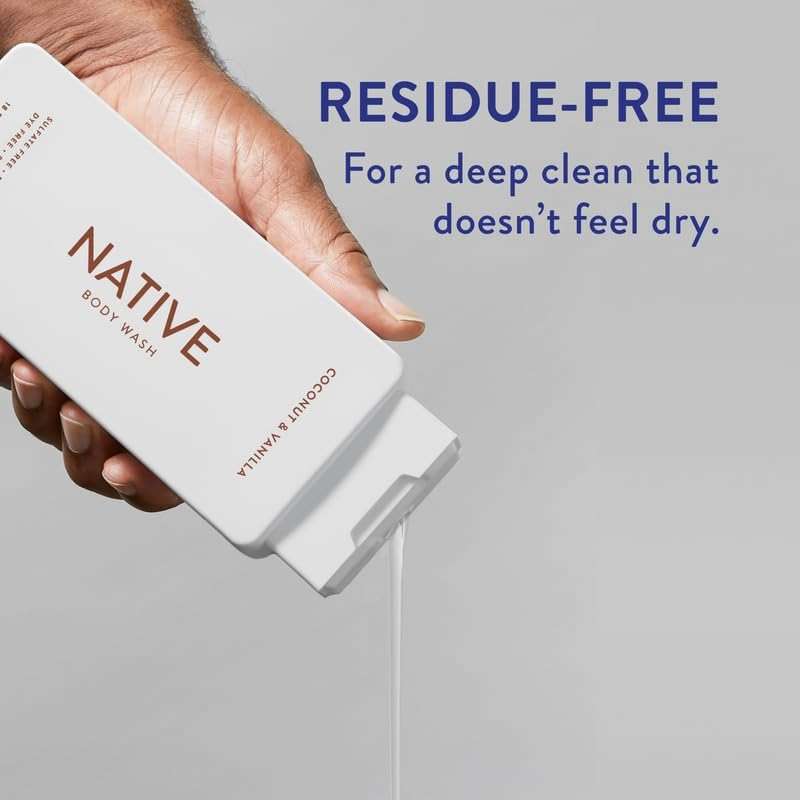 Native Body Wash Contains Naturally Derived Ingredients | for Women & Men, Sulfate, Paraben, & Dye Free Leaving Skin Soft & Hydrated |Coconut & Vanilla, Lavender Rose, & Cucumber Mint, 18 oz Pack of 3 - Image 5