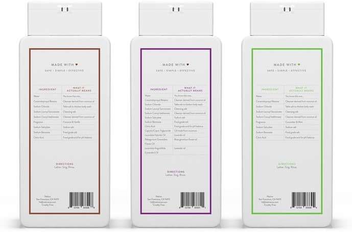 Native Body Wash Contains Naturally Derived Ingredients | for Women & Men, Sulfate, Paraben, & Dye Free Leaving Skin Soft & Hydrated |Coconut & Vanilla, Lavender Rose, & Cucumber Mint, 18 oz Pack of 3 - Image 8
