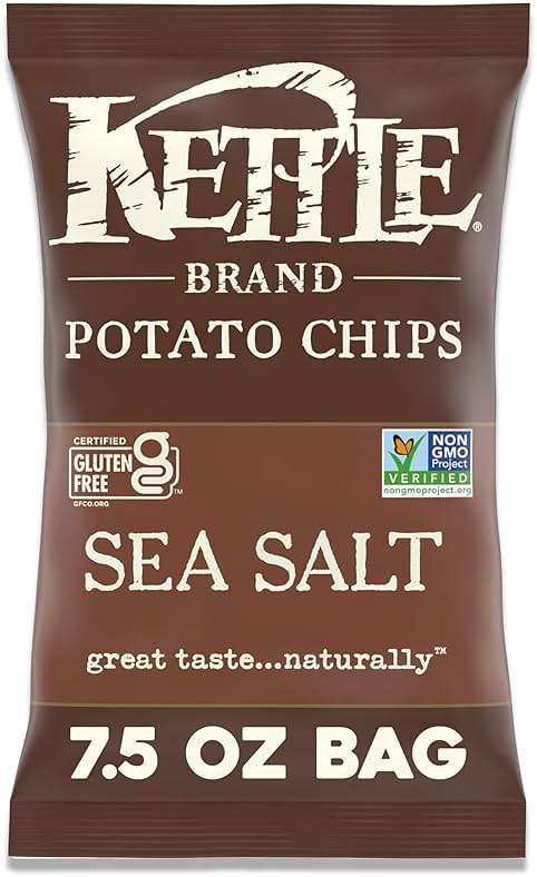 Kettle Foods Sea Salt Potato Chips, 7.5 OZ - Image 1