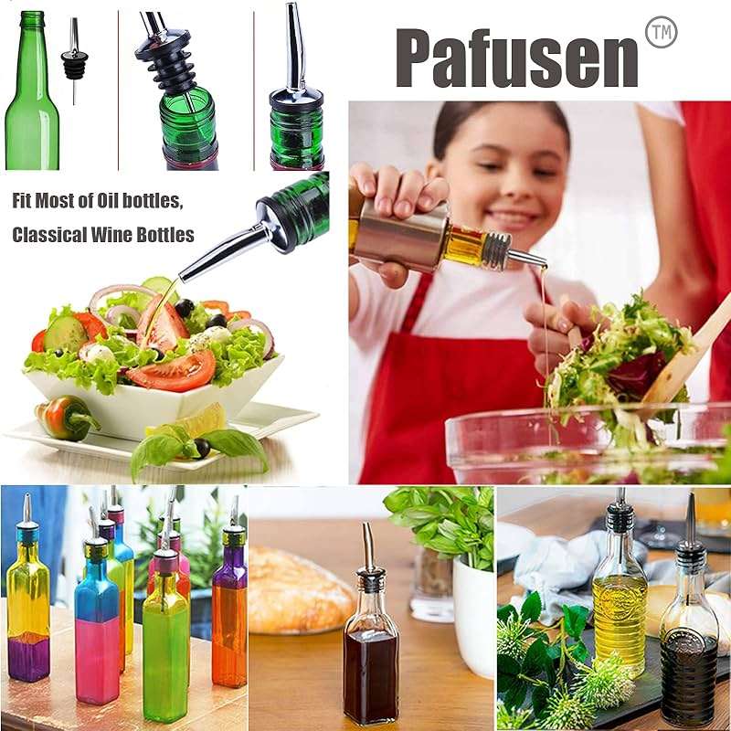 Pafusen 12 Pack Liquor Pour Spout With Dust Caps - Bottle Pourers for Alcohol, Olive Oil - Speed Pourers, Bar Bartender Accessories - Image 7