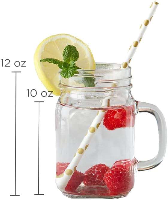 36PCS 12 oz. Large Glass Jars with Lids and Handles, Kate Aspen Mason Jars Mugs, Wide Mouth Drinking Glass and DIY Favor Decor for Wedding, Bridal Shower, Baby Shower Party - Image 2