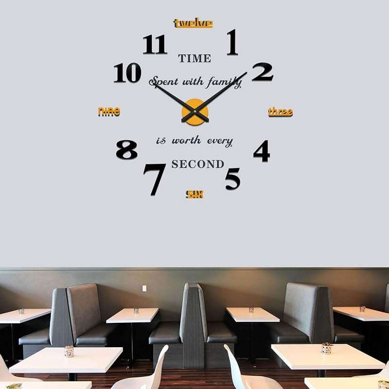 VANGOLD Giant Wall Clock for Living Room Decor, Decorative Wall Clocks Battery Operated (Gold Wall Decor) - Image 9