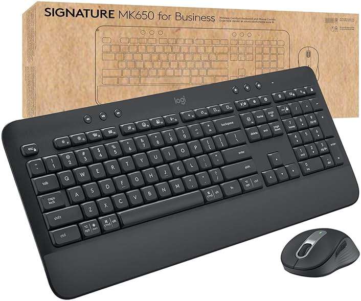 Logitech Signature MK650 Combo for Business, Wireless Mouse and Keyboard, Logi Bolt, Bluetooth, SmartWheel, Globally Certified, Windows/Mac/Chrome/Linux - Graphite - Image 1