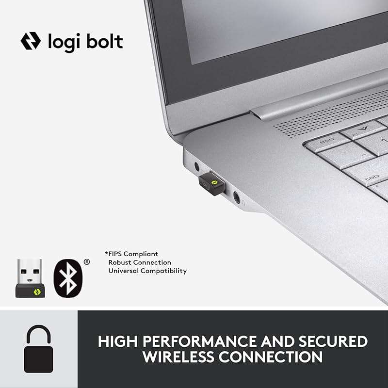 Logitech Signature MK650 Combo for Business, Wireless Mouse and Keyboard, Logi Bolt, Bluetooth, SmartWheel, Globally Certified, Windows/Mac/Chrome/Linux - Graphite - Image 3