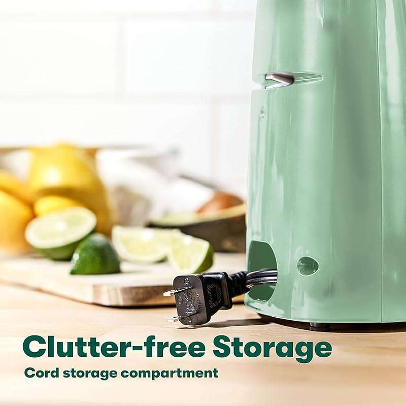 bella Electric Can Opener and Knife Sharpener, Removable Cutting Lever, Cord Storage, Stainless Steel Blade, Sage - Image 7