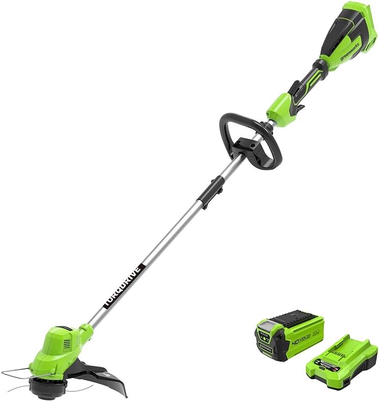 Greenworks 40V 15" Cordless String Trimmer, 2.0Ah Battery and Charger Included - Product Image