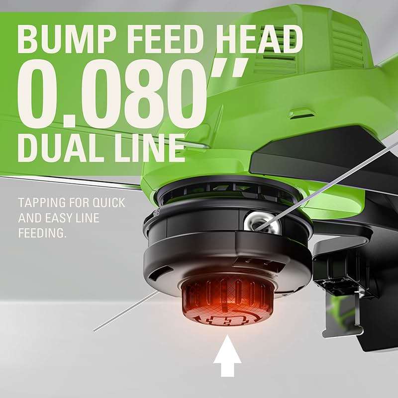Greenworks 40V 15" Cordless String Trimmer, 2.0Ah Battery and Charger Included - Image 3