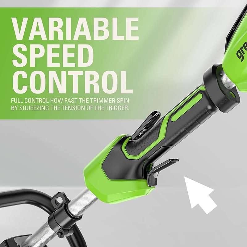 Greenworks 40V 15" Cordless String Trimmer, 2.0Ah Battery and Charger Included - Image 4