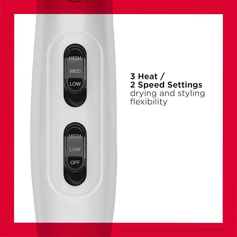 REVLON Volume Booster, Hair Dryer with Curl Enhancing Diffuser | Increase Volume, Decrease Frizz and Damage, Fast Drying, 1875 Watts (White) - Image 3