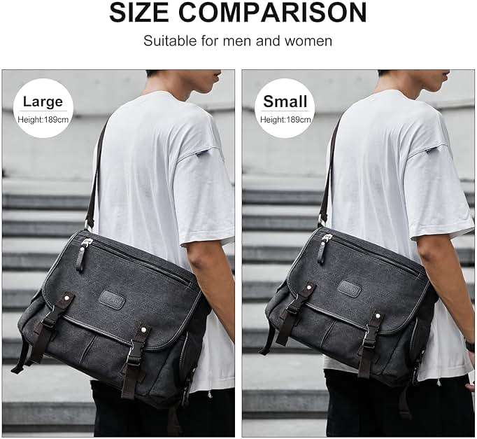 Messenger Bag Men,Waterproof Crossbody Bag,Satchel Shoulder Bag | Waterproof - Image 2