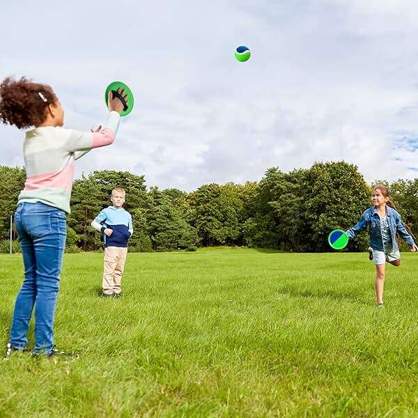 Beach Toys - Outdoor Games for Kids, Toss and Catch Ball Set with 6 Paddles 3 Balls, Gifts for 3 4 5 6 7 8+ Year Old Boys Girls Christmas Birthday, Perfect for Backyard, Parties, Camping, Family - Image 2