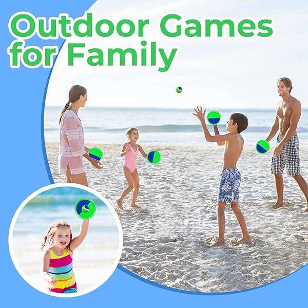 Beach Toys - Outdoor Games for Kids, Toss and Catch Ball Set with 6 Paddles 3 Balls, Gifts for 3 4 5 6 7 8+ Year Old Boys Girls Christmas Birthday, Perfect for Backyard, Parties, Camping, Family - Image 6