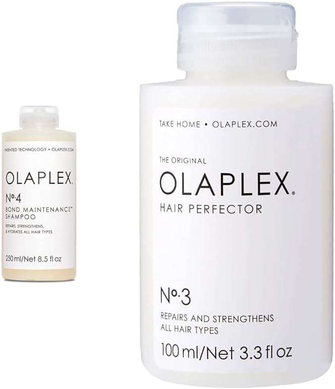 Olaplex No. 3 Hair Perfector Repairing Treatment for Dry Damaged Hair, Repairs & Strengthens + No. 4 Bond Maintenance Shampoo Repairs, Strengthens, & Nourishes, Adds Shine & Leaves Hair Feeling Soft - Image 1
