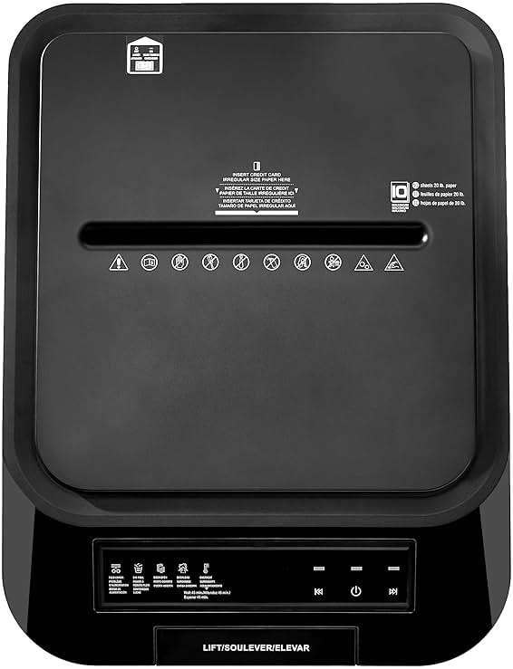 Amazon Basics 200-Sheet Auto Feed Micro Cut Paper Shredder with Pullout Basket, Black - NEW (Previously AmazonCommercial brand) - Image 6