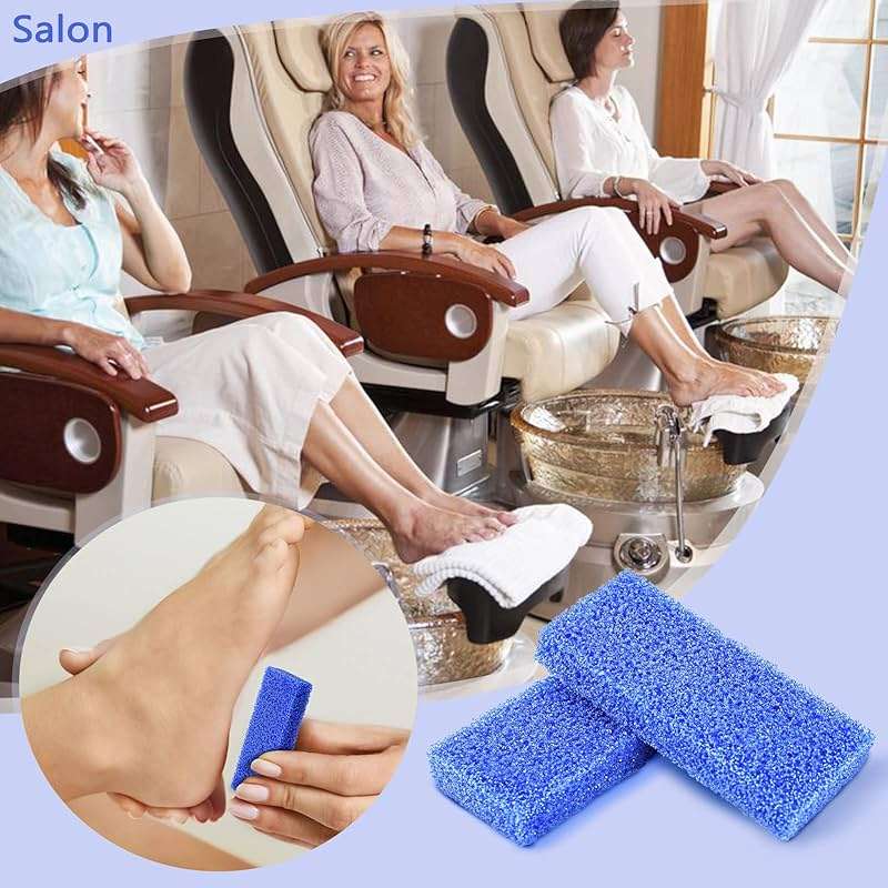 Disposable Foot Scrubber Sponge Pads Pedicure Pumice Stone for Feet Callus Remover Coarse Blue 40Pcs - Image 7