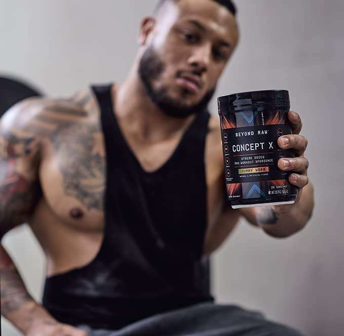 BEYOND RAW Concept X, Clinically Dosed Pre-Workout Powder, Contains Caffeine, L-Citrulline, Creatine, and Beta-Alanine, Sweet & Tart Flavor, 20 Servings - Image 4