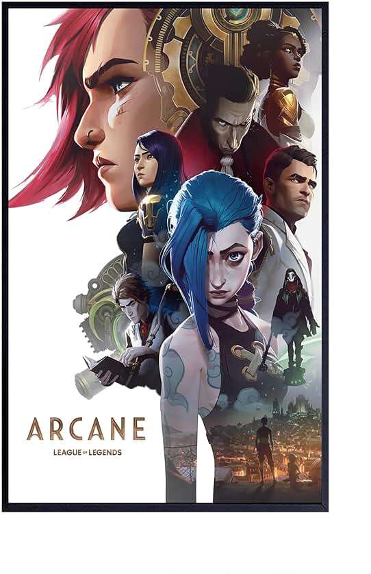 Christ-EZ Anime cartoon Arcane League of Legends Movie Poster Cool Wall Decor Art Print posters for room aesthetic - Matte Poster Frameless Gift 11 x 17 inch(28cm x 43cm) - Image 1
