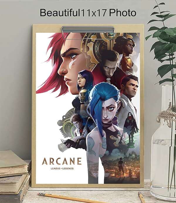 Christ-EZ Anime cartoon Arcane League of Legends Movie Poster Cool Wall Decor Art Print posters for room aesthetic - Matte Poster Frameless Gift 11 x 17 inch(28cm x 43cm) - Image 3