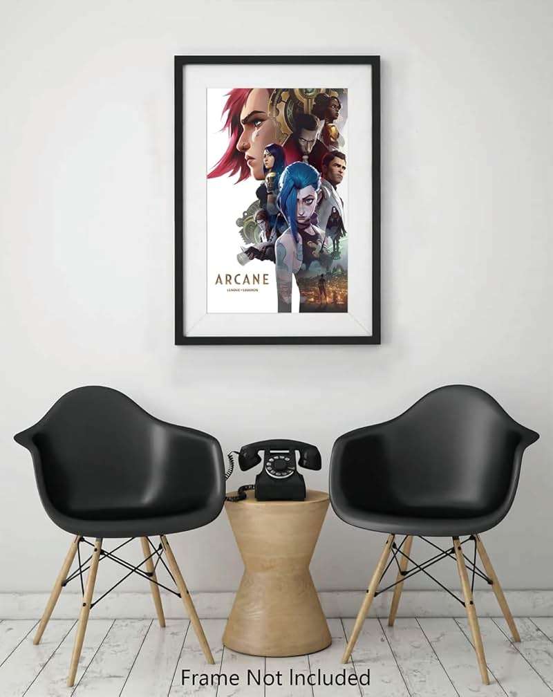 Christ-EZ Anime cartoon Arcane League of Legends Movie Poster Cool Wall Decor Art Print posters for room aesthetic - Matte Poster Frameless Gift 11 x 17 inch(28cm x 43cm) - Image 5
