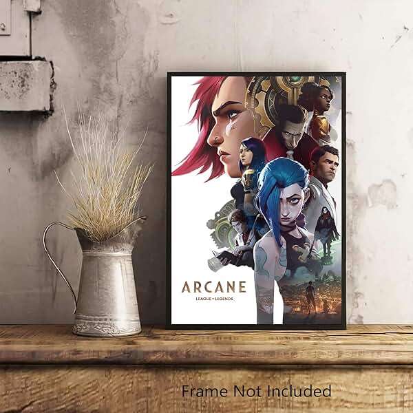 Christ-EZ Anime cartoon Arcane League of Legends Movie Poster Cool Wall Decor Art Print posters for room aesthetic - Matte Poster Frameless Gift 11 x 17 inch(28cm x 43cm) - Image 6