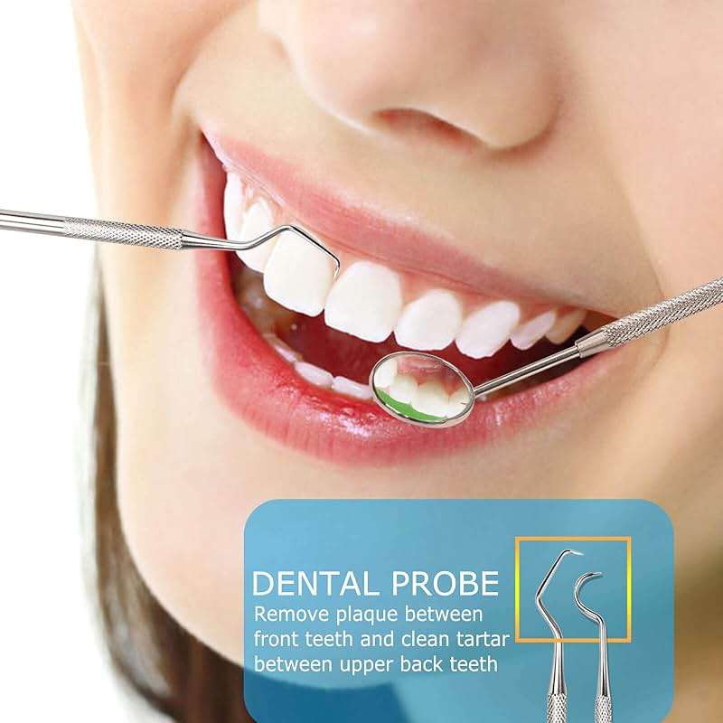 3Pcs Dental Tools, Professional Dental Picks for Teeth Cleaning, 100% Surgical 304 Stainless Steel Plaque Remover for Teeth, Dental Mirror, Hygiene Set, Scraper Oral Care Kit To Remove Tartar. - Image 4