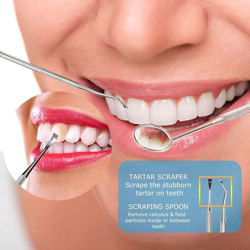 3Pcs Dental Tools, Professional Dental Picks for Teeth Cleaning, 100% Surgical 304 Stainless Steel Plaque Remover for Teeth, Dental Mirror, Hygiene Set, Scraper Oral Care Kit To Remove Tartar. - Image 5