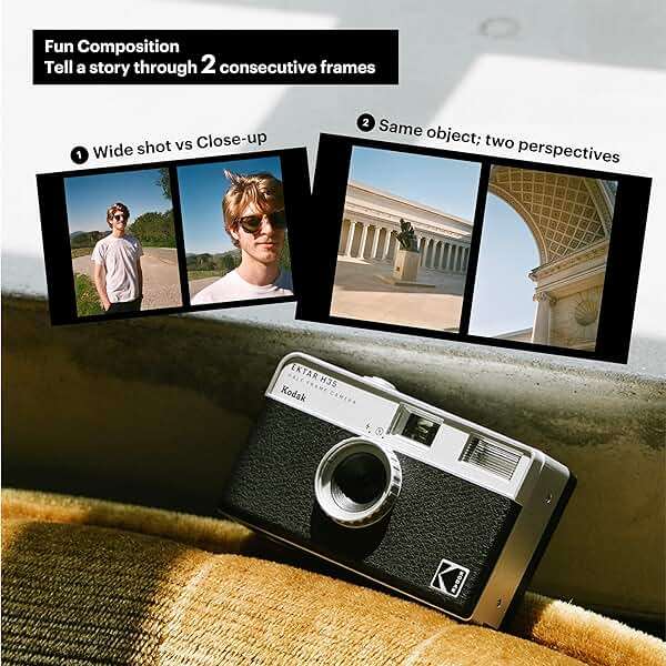 KODAK EKTAR H35 Half Frame Film Camera, 35mm, Reusable, Focus-Free, Lightweight, Easy-to-Use (Sage) (Film & AAA Battery are not Included) - Image 8