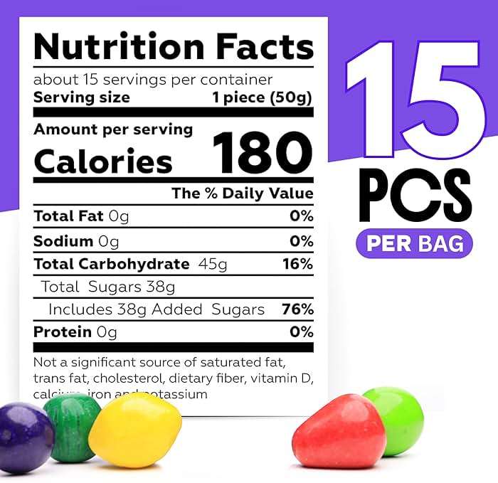Chewing Gum for Kids - 2 Inch Jumbo Bubble Gum - 15 Pcs Mega Fruit Shaped Gumballs - Assorted Fruit Flavored Gums - 1.75 LB - Image 2