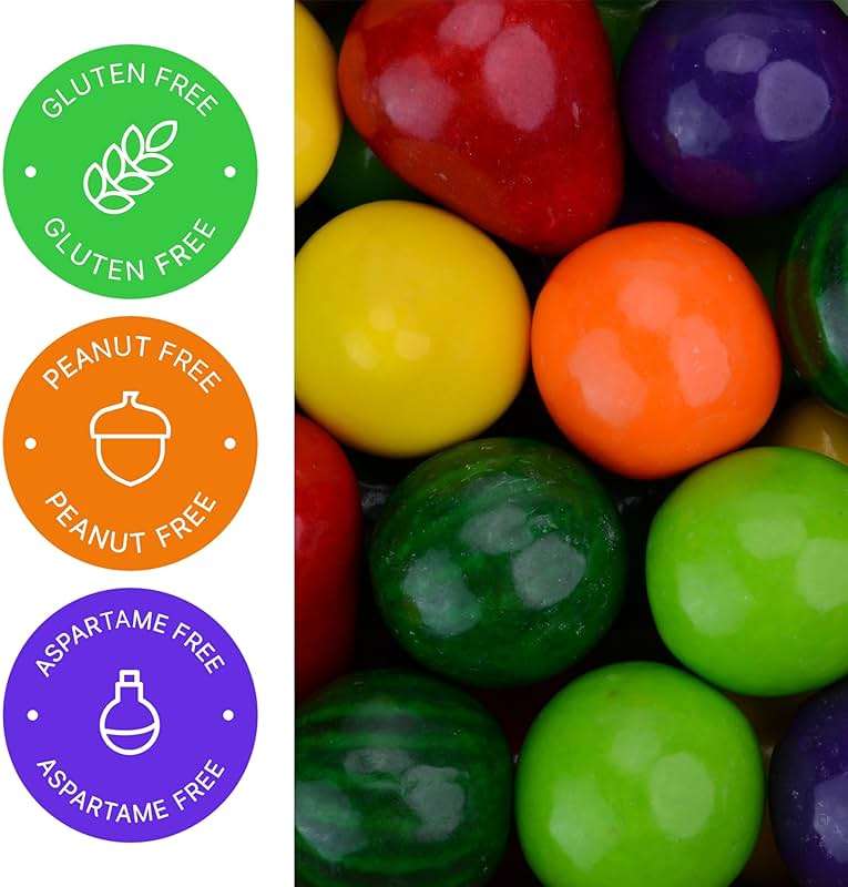 Chewing Gum for Kids - 2 Inch Jumbo Bubble Gum - 15 Pcs Mega Fruit Shaped Gumballs - Assorted Fruit Flavored Gums - 1.75 LB - Image 5