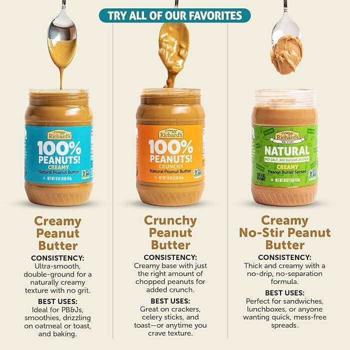 Crazy Richard's 100% All-Natural Vegan Creamy & Crunchy Peanuty Butter with No Added Sugar and Non-GMO Variety Pack (1 Pound, Pack of 2) - Image 4