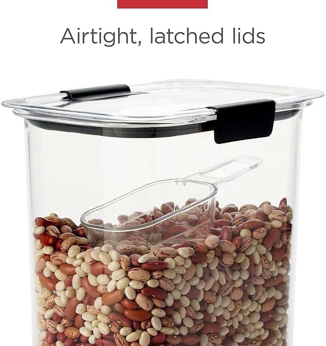 Rubbermaid Brilliance BPA-Free Airtight Food Storage Containers with Lids Set of 20 with Scoops Perfect for Kitchen and Pantry Organization - Image 5